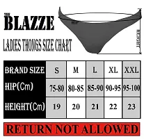 THE BLAZZE Women's Cotton Thongs (Pack of 1) (SA-01_Royal Blue_Large; 36; 90cm)-thumb3