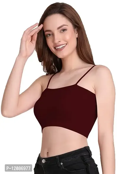 THE BLAZZE 1290 Women's Sleeveless Crop Tops Sexy Strappy Tees(2XL,Color_02)-thumb1