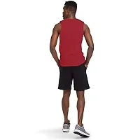 THE BLAZZE Men's Sleeveless T-Shirt Tank Top Gym Tank Stringer Vest for Men (Large(40?/100cm - Chest), Red)-thumb1