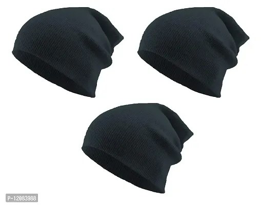 THE BLAZZE 2015 Unisex Winter Caps (Pack of 1, Navy)