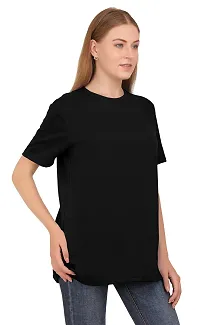 The BLAZZE 1582 Women's Oversize Casual Stylish Round Neck Cotton Half Sleeve Loose Realxed Fit Boyfriend Attractive Oversized T-Shirts for Women-thumb2