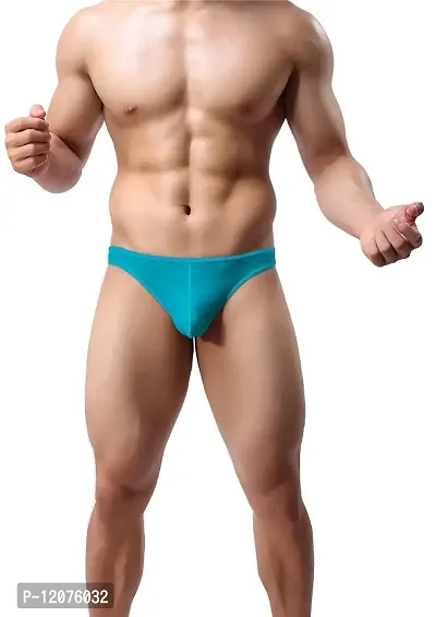 THE BLAZZE Men's Soft Low Rise G-String Underwear Sexy Mid Coverage Back Briefs-thumb0