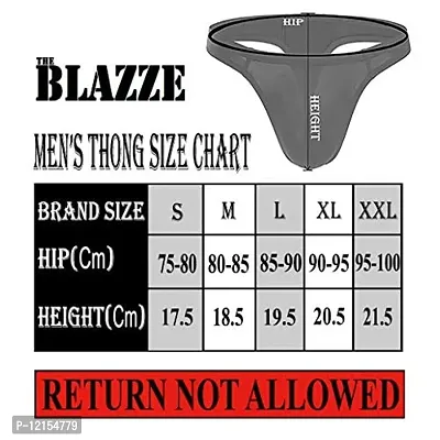 THE BLAZZE 0009 Men's Cotton Spandex Thong (Large(85-90cm), G - Green)-thumb4