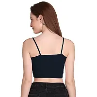 THE BLAZZE 1290 Sexy Women's Tank Tops Bustier Bra Vest Crop Top Bralette Blouse Top for Women (X-Small, Navy)-thumb1