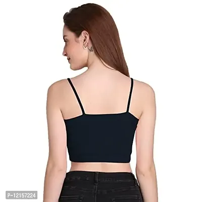 THE BLAZZE 1290 Sexy Women's Tank Tops Bustier Bra Vest Crop Top Bralette Blouse Top for Women (X-Small, Navy)-thumb2