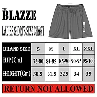 THE BLAZZE 1018 Women's Shorts (Black, Large)-thumb3