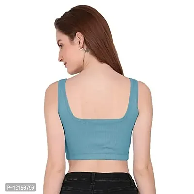 Buy THE BLAZZE 1044 Women's Cotton Basics Sexy Solid Square Neck