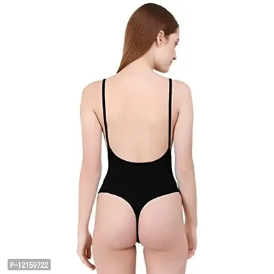Buy THE BLAZZE 1032 Women's Sexy Stretchy Sleeveless Strap Armhole Plain  Strappy Backless Bodysuit(XS,Color_01) Online In India At Discounted Prices