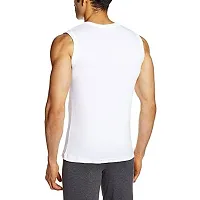 THE BLAZZE Men's Cotton Muscle Tee (L - 90cm - 40inch) White-thumb1