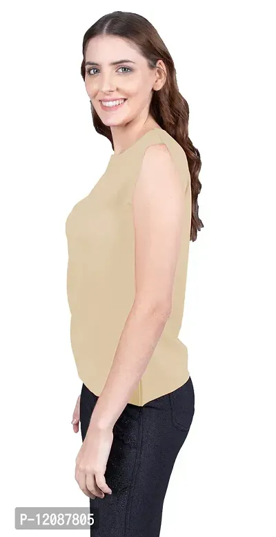 THE BLAZZE 1350 Women's Sleeveless Top Regular Round Neck T-Shirt for Women-thumb4