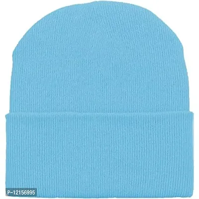 THE BLAZZE 2015 Winter Beanie Cap for Men and Women (1, Turquoise Blue)-thumb2