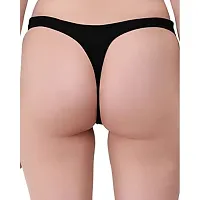 THE BLAZZE 1011 Women's Thong Low Rise Sexy Solid G-String Thong Bikini T-String Sexy Lingerie Panties Briefs(S,Combo_06)-thumb1
