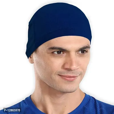 THE BLAZZE Skull Cap/Helmet Cap/Running Beanie - Ultimate Thermal Retention  Performance Moisture Wicking. Fits Under Helmets-Navy (1, Army Green+Royal Blue)-thumb3