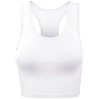 THE BLAZZE Women's Cotton Racerback Basic Crop Tank Tops (Medium, Royal Blue White)-thumb2