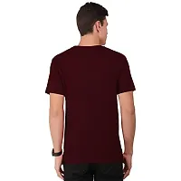 THE BLAZZE 0017 Men's Round Neck Half Sleeve Cotton T-Shirt for Men (Large(38?-40""), C - Maroon)-thumb1