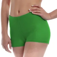 THE BLAZZE Women's Seamless Spandex Boyshort Underskirt Pant Short Leggings Pack of 2 (S, Yellow+Green)-thumb3