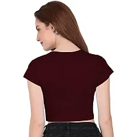 THE BLAZZE 1121 Crop Tops for Women (XL, Maroon)-thumb1