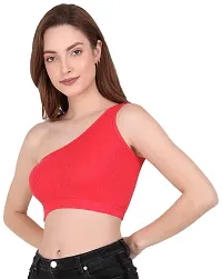 THE BLAZZE Women's Sleeveless Crop Tops Sexy Strappy Tees (XX-Large, Coral)-thumb2