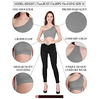 THE BLAZZE Women's Crop Top (QW-14_Black, Green, Light Apricot, Pink, Red, White, Wine Red_2XL)-thumb4