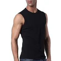 THE BLAZZE Mens Slim Fit Crew Neck Sleeveless T-Shirt-thumb2