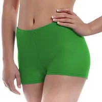 THE BLAZZE Women's Seamless Spandex Boyshort Underskirt Pant Short Leggings Pack of 2 (S, Yellow+Green)-thumb2