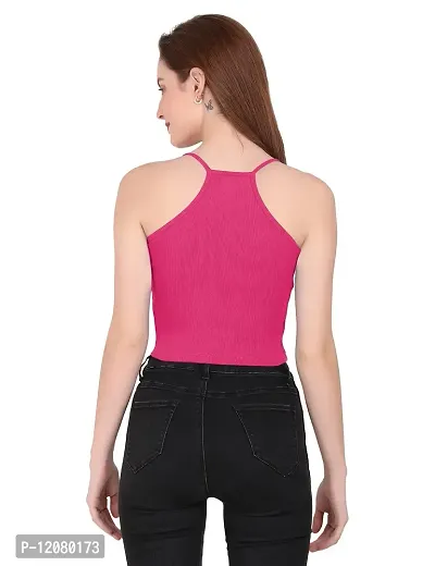 THE BLAZZE 1002 Women's Sleeveless Crop Tops Sexy Strappy Tees