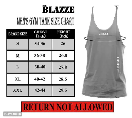 THE BLAZZE Men's Gym Stringer Tank Top Bodybuilding Athletic Workout Muscle Fitness Vest-thumb5