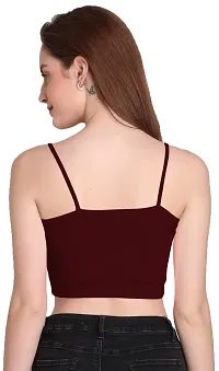 THE BLAZZE 1290 Crop Tops for Women (Small, Maroon)-thumb2