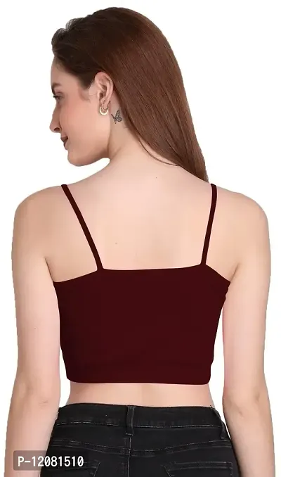 THE BLAZZE 1290 Crop Tops for Women (Small, Maroon)-thumb3