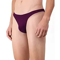 THE BLAZZE Men's Spandex Thongs (Pack of 1) (0010_1_P1_Color_05_Wine_L)-thumb2