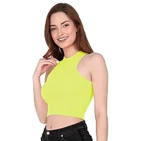 THE BLAZZE 1025 Sexy Women's Tank Tops Bustier Bra Vest Crop Top Bralette Blouse Top for Women (X-Small, Light Yellow)-thumb2