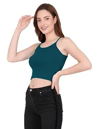 THE BLAZZE 1002 Women's Sleeveless Crop Tops Sexy Strappy Tees (Small(30""-32""), I - Royal Blue)-thumb4