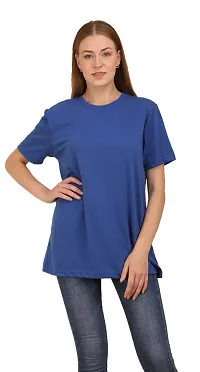 The BLAZZE 1582 Women's Oversize Casual Stylish Round Neck Cotton Half Sleeve Loose Realxed Fit Boyfriend Attractive Oversized T-Shirts for Women-thumb4