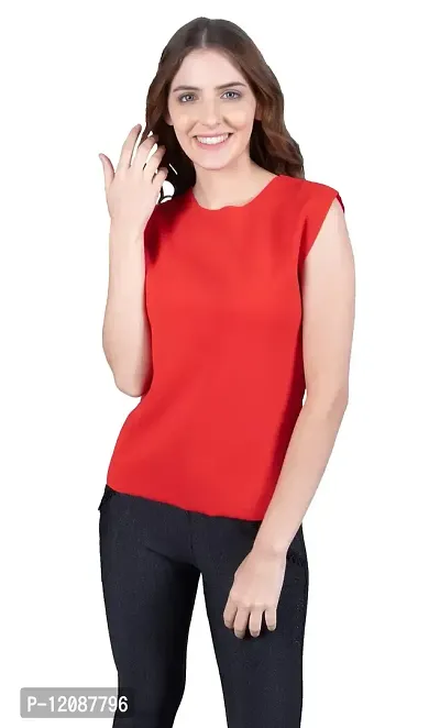 THE BLAZZE 1350 Women's Regular Round Neck Sleeveless T-Shirt for Women