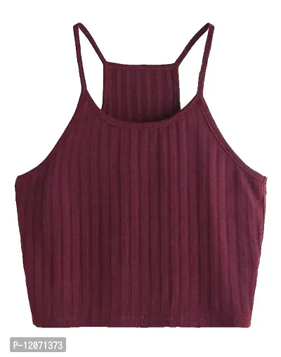 THE BLAZZE Women's Summer Basic Sexy Strappy Sleeveless Racerback Camisole Crop Top