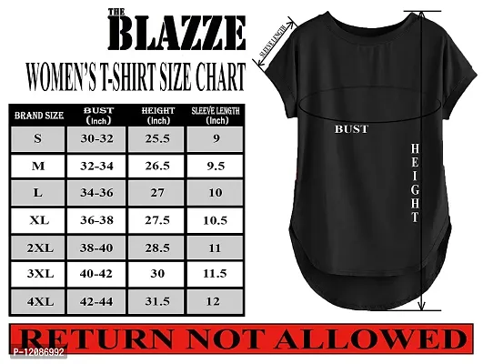 THE BLAZZE 1319 Women's Regular Stylish Up and Down T-Shirts for Women (Medium, Combo_01)-thumb4