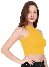 THE BLAZZE 1025 Women's Summer Basic Sexy Strappy Sleeveless Racerback Camisole Crop Top Top(XS,Color_05)-thumb2