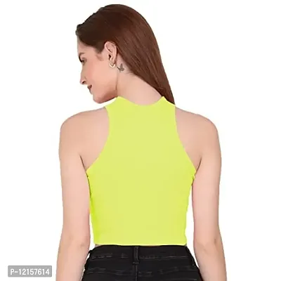 THE BLAZZE 1025 Sexy Women's Tank Tops Bustier Bra Vest Crop Top Bralette Blouse Top for Women (X-Small, Light Yellow)-thumb4