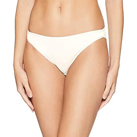 THE BLAZZE 1013 Women's Thong High Rise Sexy Solid G-String Thong Bikini T-String Sexy Lingerie Hipsters Panties Briefs (Small(32/80cm - Chest), White)