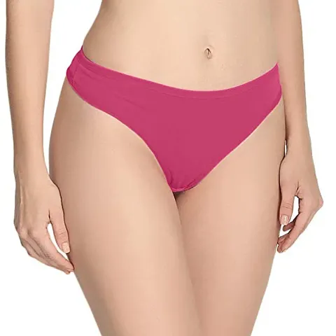 THE BLAZZE Women's Thong Low Rise Sexy Solid G-String Thong Bikini T-String Sexy Lingerie Panties Briefs (Small(32""/80cm - Chest), Pink)