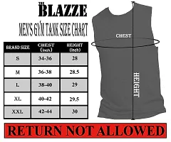 THE BLAZZE 0006 Men's Sleeveless T-Shirt Tank Top Gym Tank Stringer Vest for Men-thumb2
