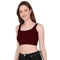 THE BLAZZE 1044 Women's Cotton Summer Basic Sexy Strappy Sleeveless Crop Top for Women (XS, Colour_4)-thumb2