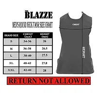 THE BLAZZE Men's Gym Tank Gym Stringer Gym Tank Stringer Bodybuilding Tank Tops Gym Vest Muscle Tee for Men (Small(36”/90cm - Chest), Turquoises Blue)-thumb2