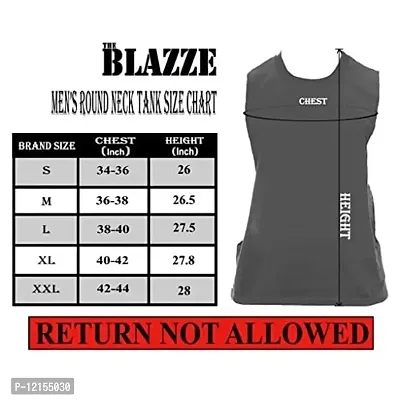 THE BLAZZE Men's Gym Tank Gym Stringer Gym Tank Stringer Bodybuilding Tank Tops Gym Vest Muscle Tee for Men (Small(36”/90cm - Chest), Turquoises Blue)-thumb3