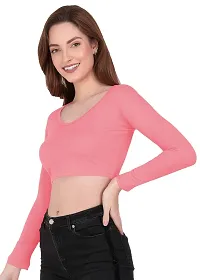 THE BLAZZE 1109 Women's V Neck Crop Top-thumb3