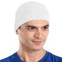 The Blazze Cotton Helmet Cap (Royal Blue Turquoises Blue White Yellow)-thumb3