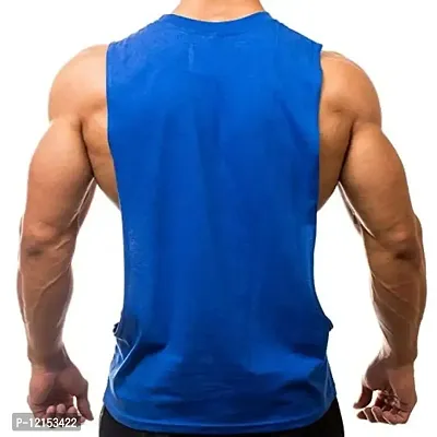 THE BLAZZE 0005 Men's Gym Tank Gym Stringer Gym Tank Stringer Bodybuilding Tank Tops Gym Vest Muscle Tee for Men (X-Large(40?-42""), Royal Blue)-thumb2