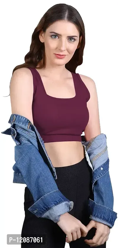 THE BLAZZE 1044 Women's Summer Basic Sexy Strappy Sleeveless Crop Tops(XS,Color_11)