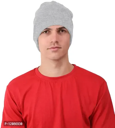 THE BLAZZE 2017 Men's Soft Warm Winter Cap Hats Skull Cap Beanie Cap for Men (Free Size, Colour_6)-thumb3