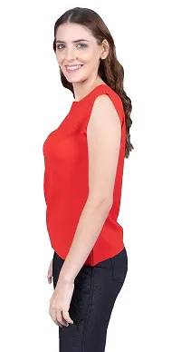 THE BLAZZE 1350 Women's Sleeveless Top Regular Round Neck T-Shirt for Women(XL,Combo_05)-thumb3